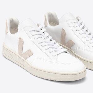 Veja V12 Mixed Leather Court Sneakers